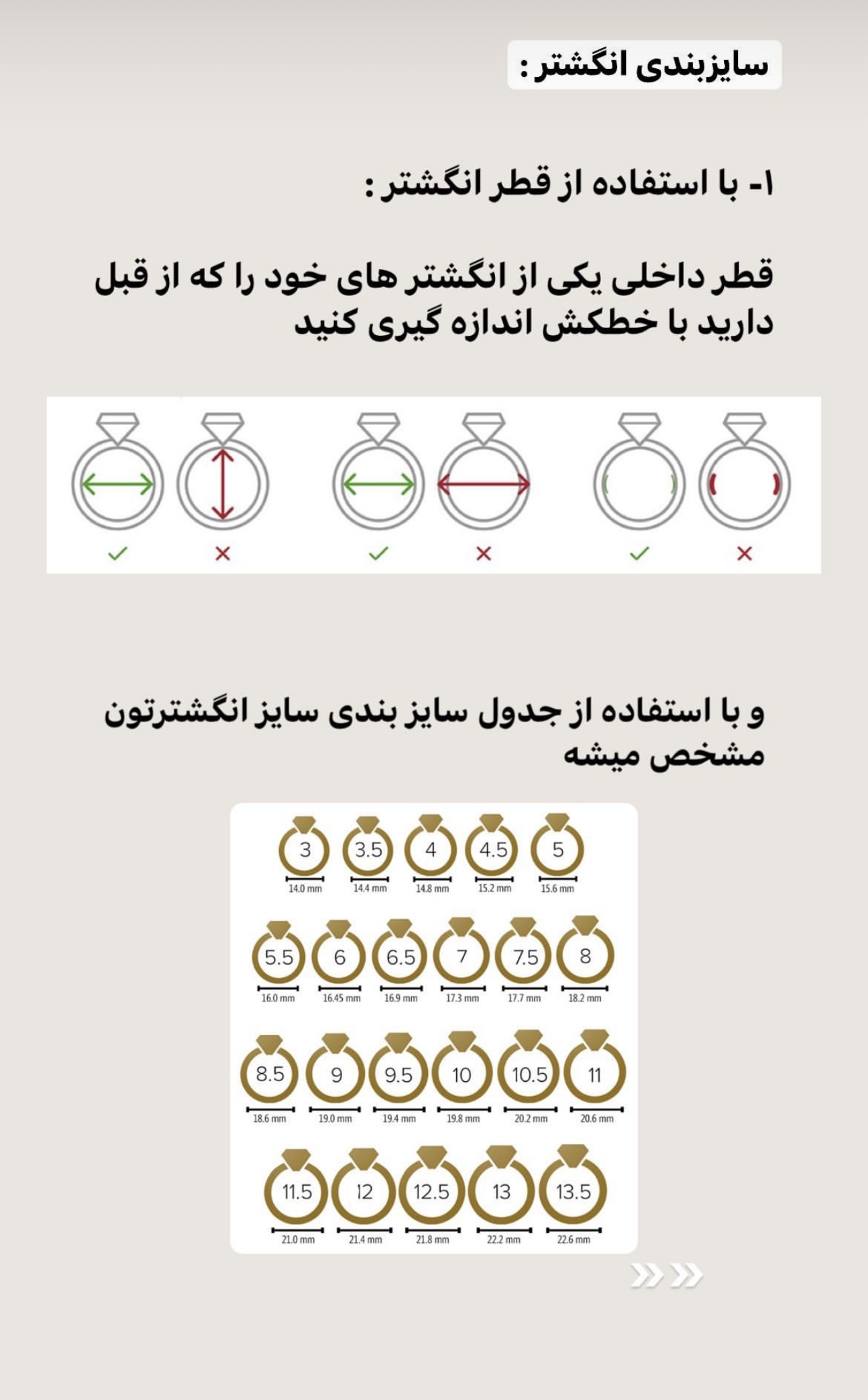 روش اندازه گیری سایز انگشتر